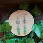 Green Lotus Earrings