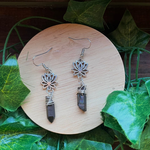 Black Lotus Earrings